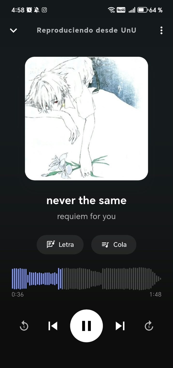 Heardy on Android: playback screen